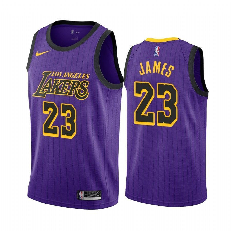 Los Angeles Lakers Lebron James 23 City NBA Jersey Men's