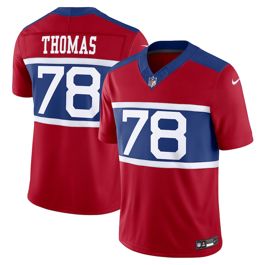 Andrew Thomas 78 New York Giants Alternate Vapor F.U.S.E. Limited Century Red NFL Jersey Men's