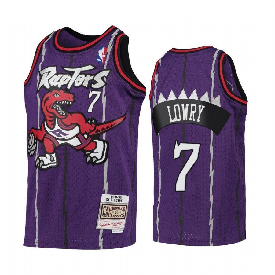 Raptors Kyle Lowry 1998-99 Hardwood Classics Purple NBA Jersey Youth