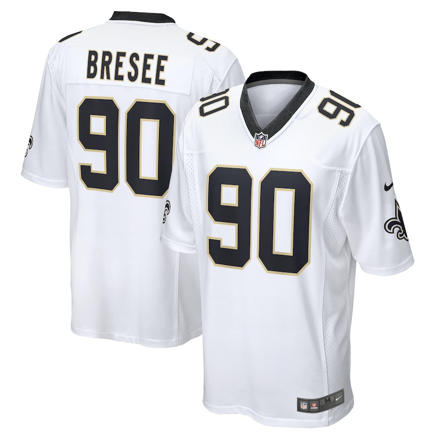 Bryan Bresee 90 New Orleans Saints Game White NFL Jersey Men's