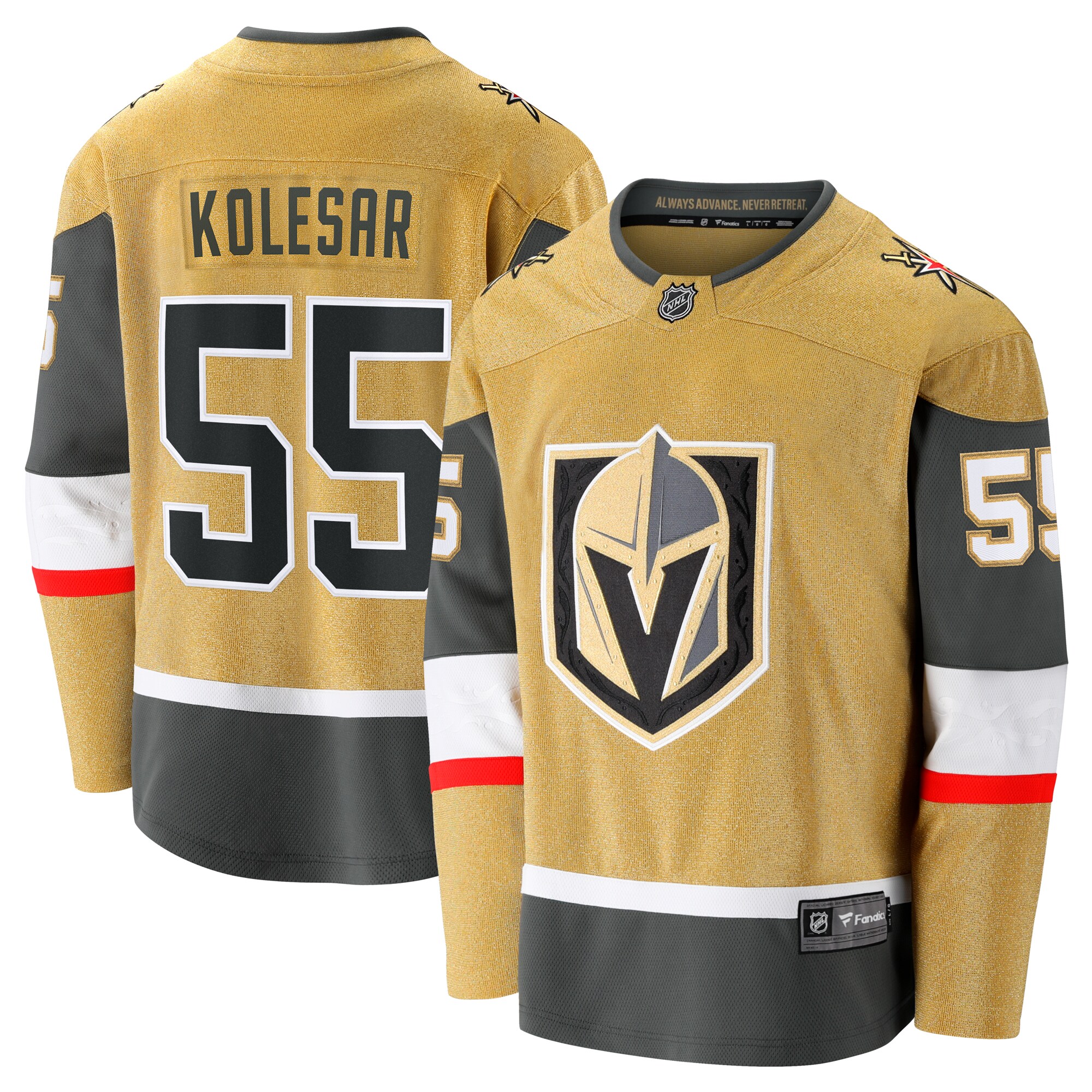 Vegas Golden Knights Keegan Kolesar Gold Home Breakaway NHL Jersey Men's