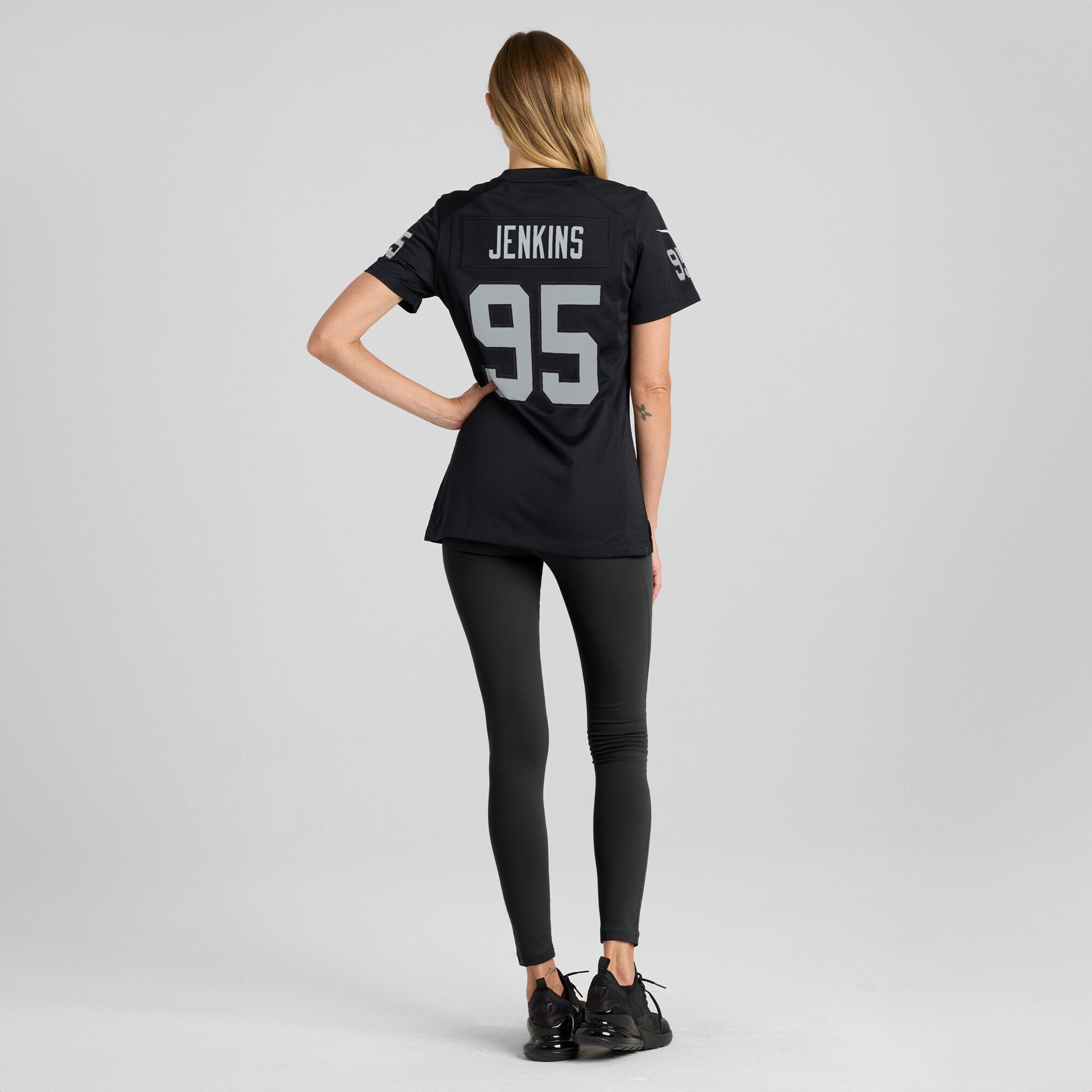 Las Vegas Raiders John Jenkins Black Game NFL Jersey Women's