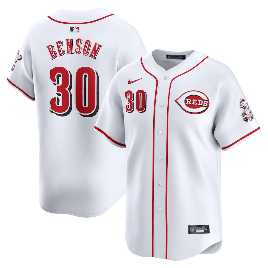 Will Benson 30 Cincinnati Reds Home Limited Player White MLB Jersey Men's