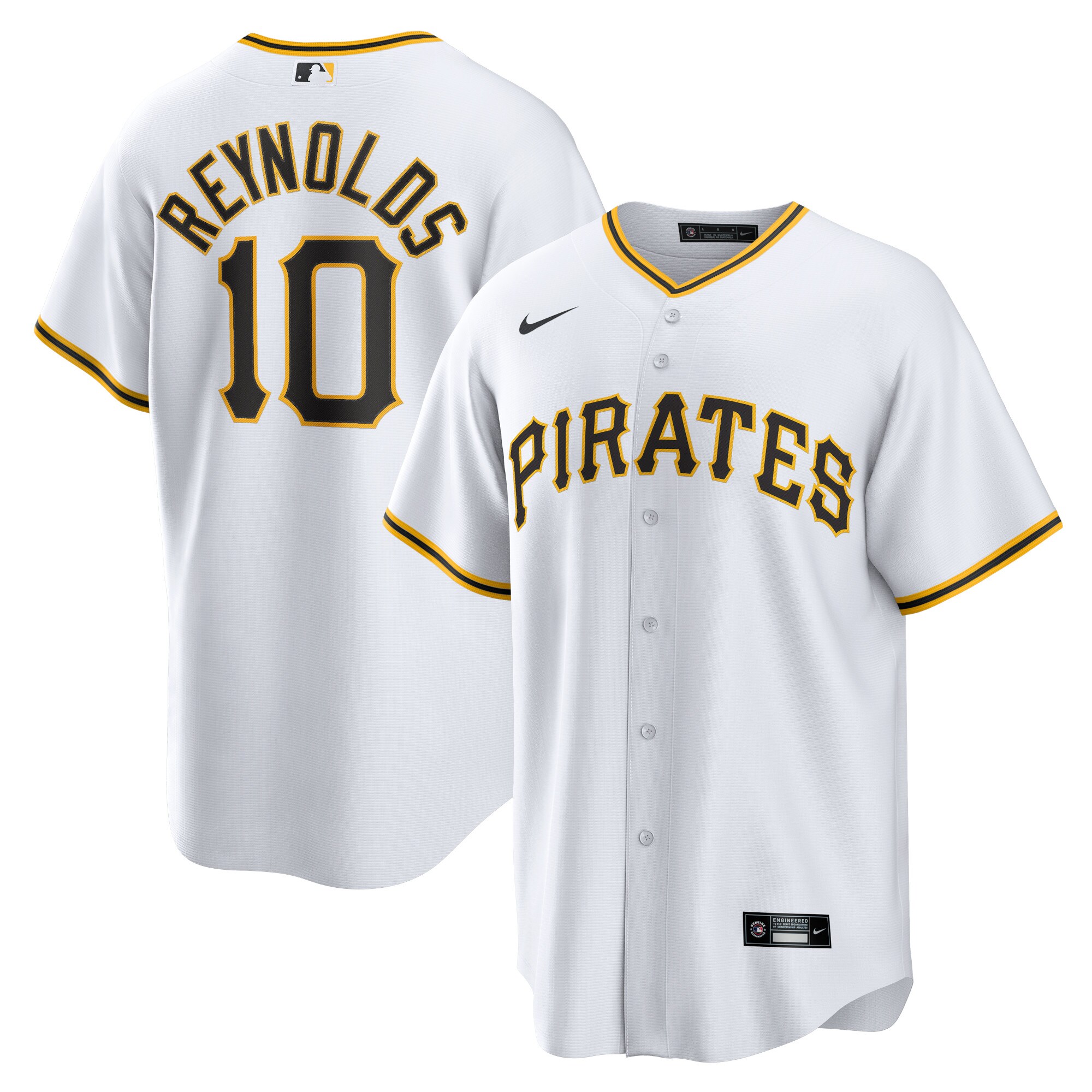 Pittsburgh Pirates Bryan Reynolds White Player MLB Jersey Men's