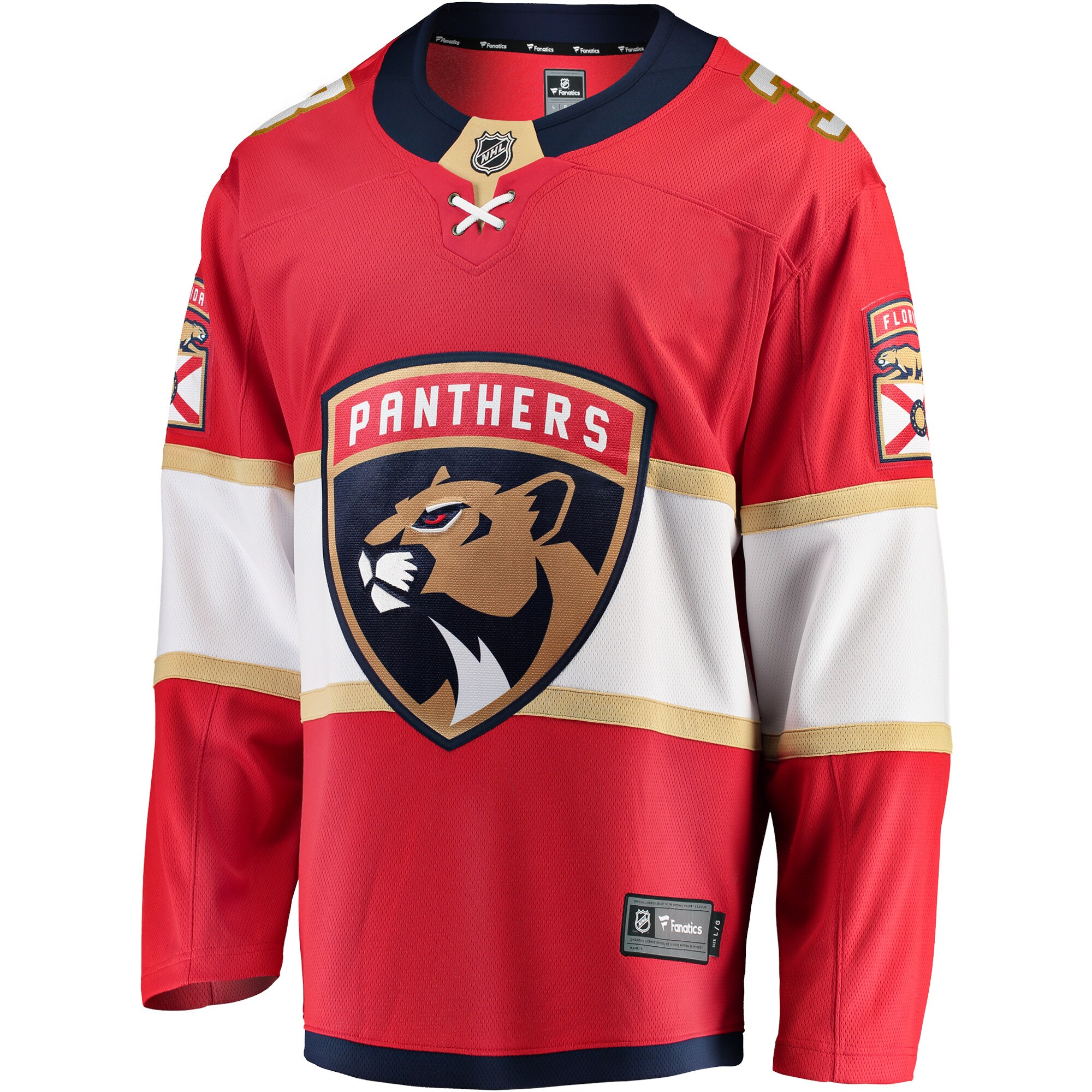 Florida Panthers Matt Kiersted Red Home Team Breakaway Player NHL Jersey Men's
