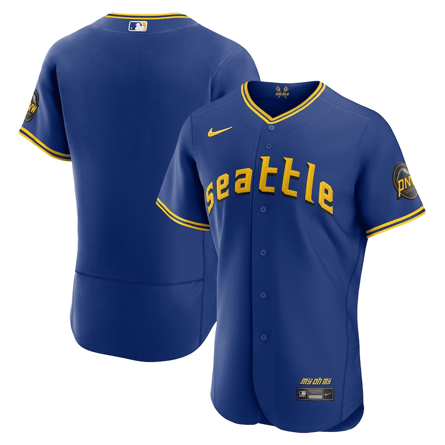 Seattle Mariners Royal 2023 City Connect Elite MLB Jersey Men's