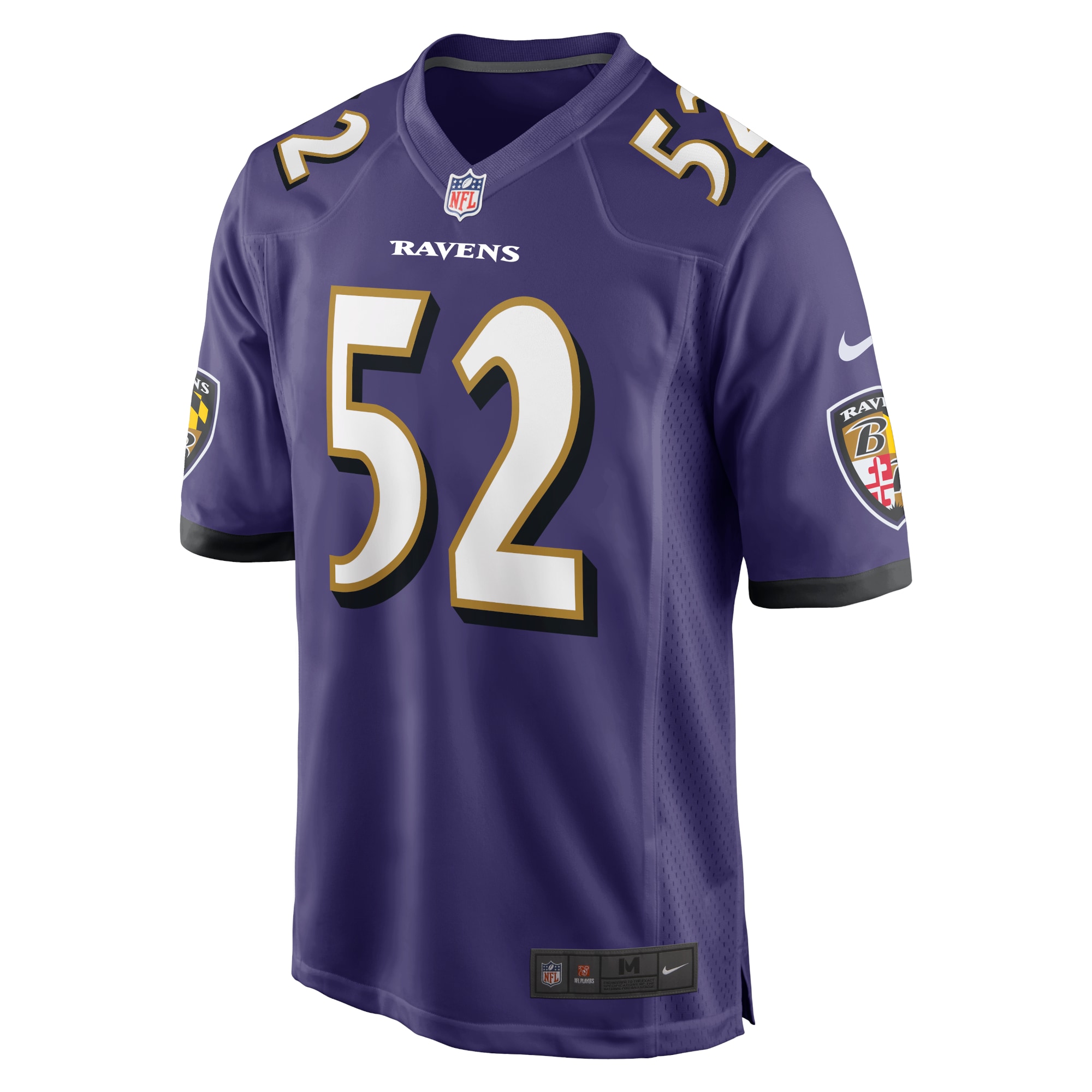 Baltimore Ravens Ray Lewis Purple Retired Player Game NFL Jersey Men's