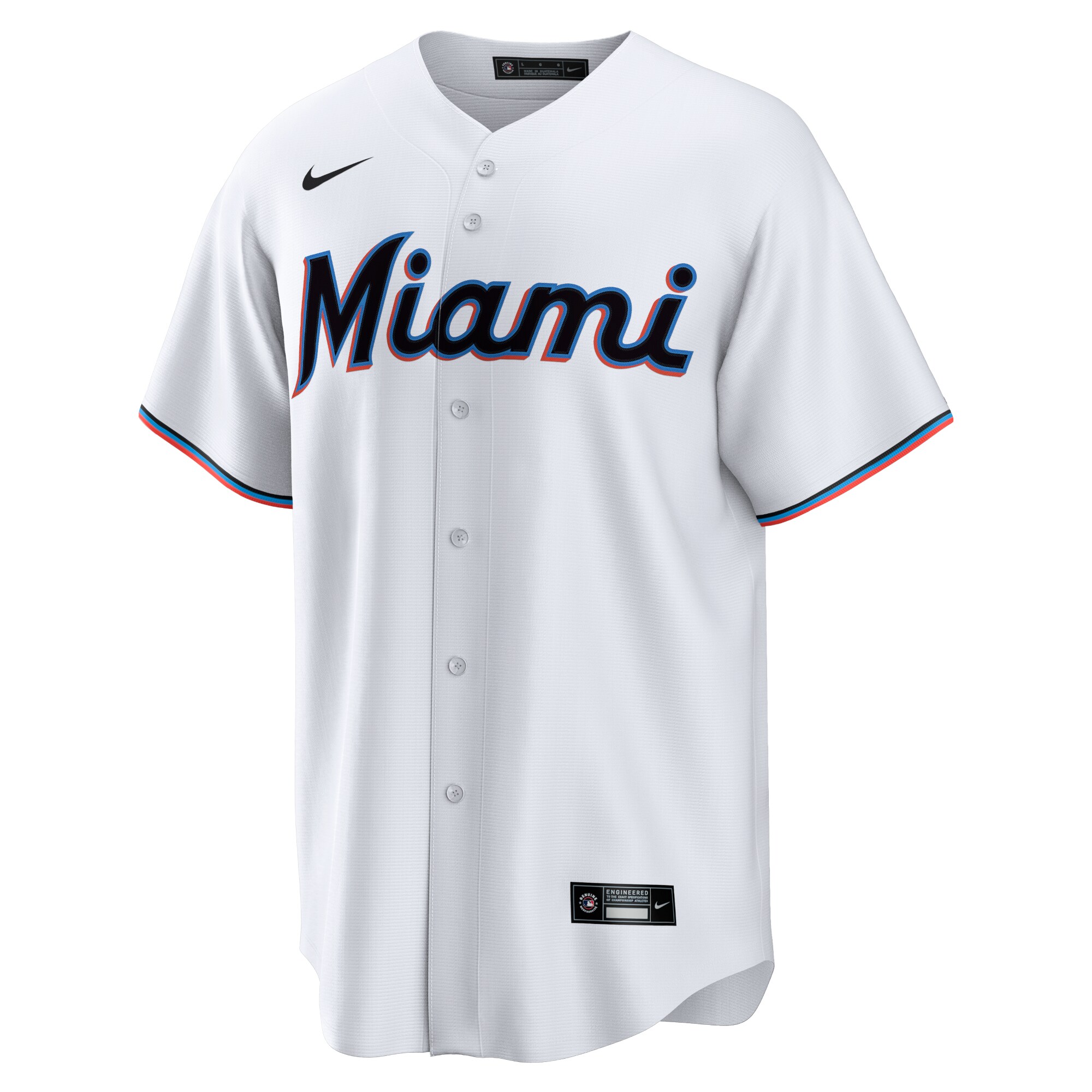 Miami Marlins White Home Team MLB Jersey Men's