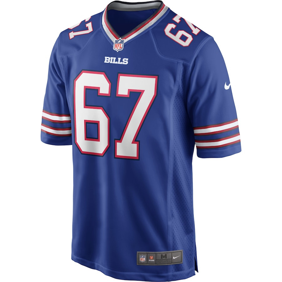 Kent Hull 67 Buffalo Bills Game Retired Royal NFL Jersey Men's