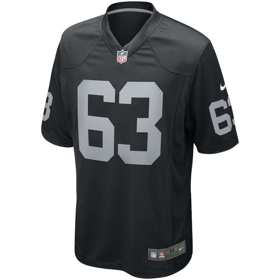 Gene Upshaw 63 Las Vegas Raiders Team Game Black NFL Jersey Men's