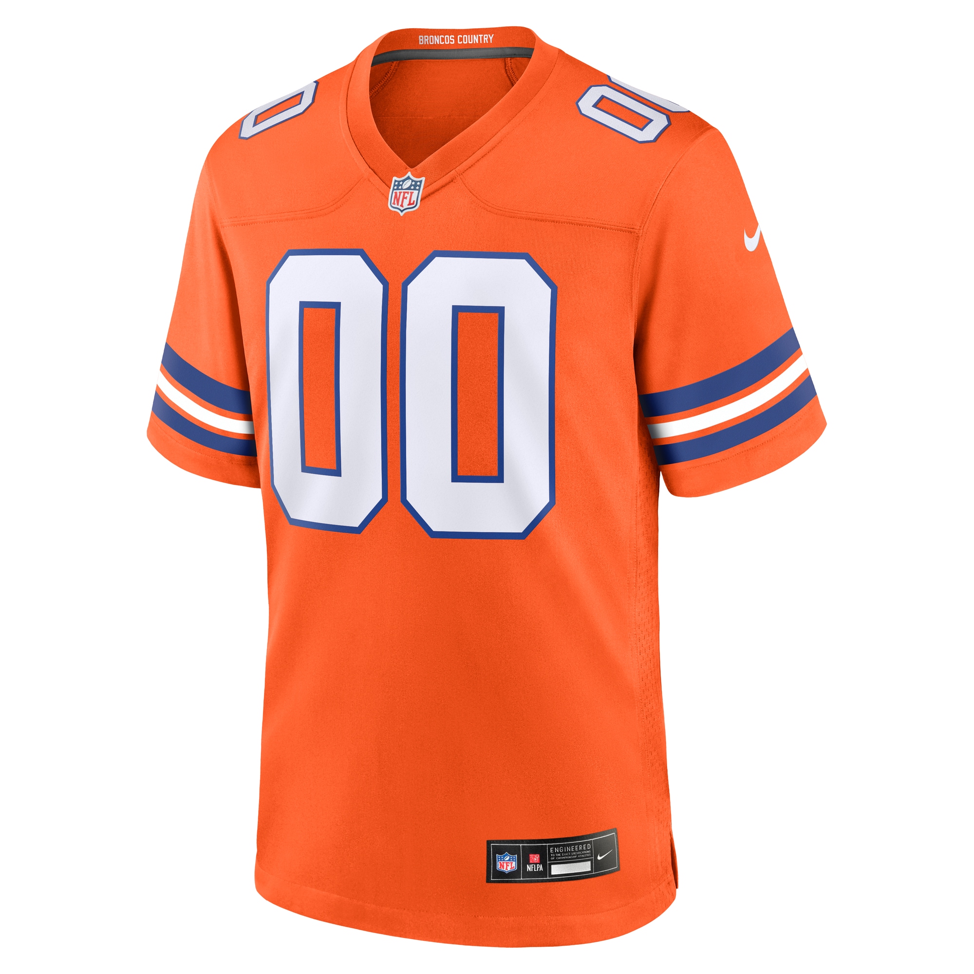 Denver Broncos Orange 2nd Alternate Custom NFL Jersey Youth