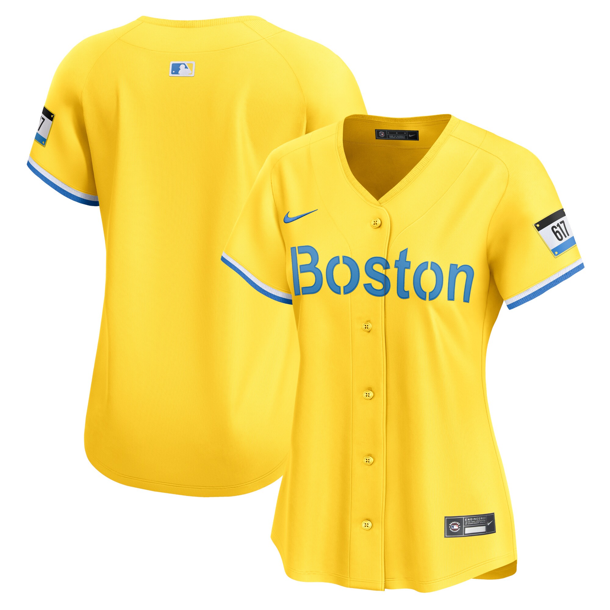 Boston Red Sox Gold City Connect Limited MLB Jersey Women's