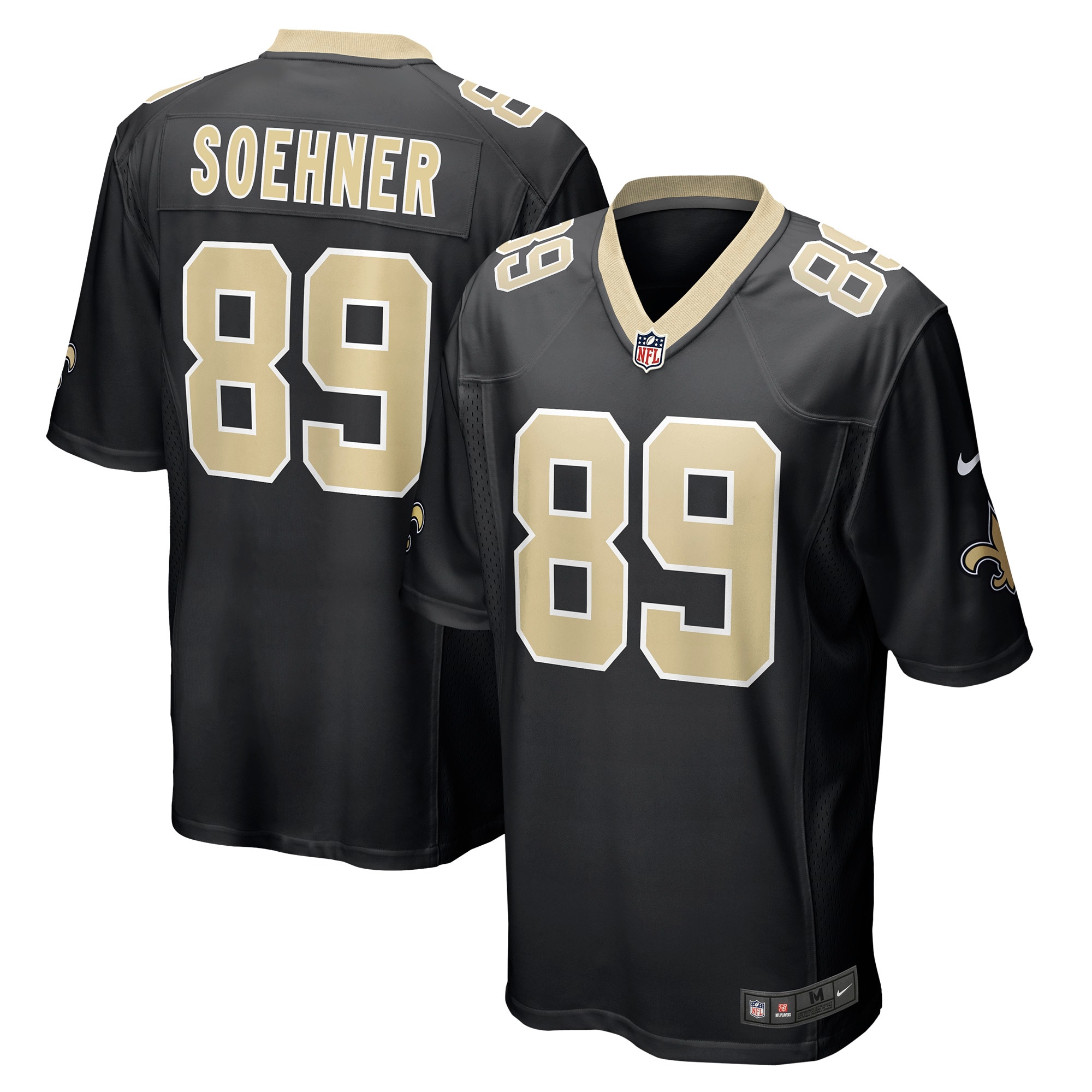 New Orleans Saints Dylan Soehner Black Game NFL Jersey Men's