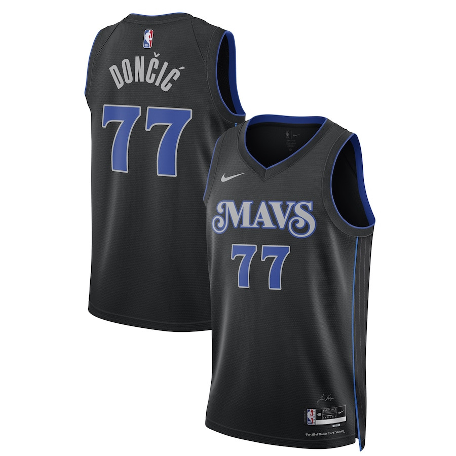 Luka Doncic 77 Dallas Mavericks 2023/24 Swingman City Editio Unisex Black NBA Jersey Unisex