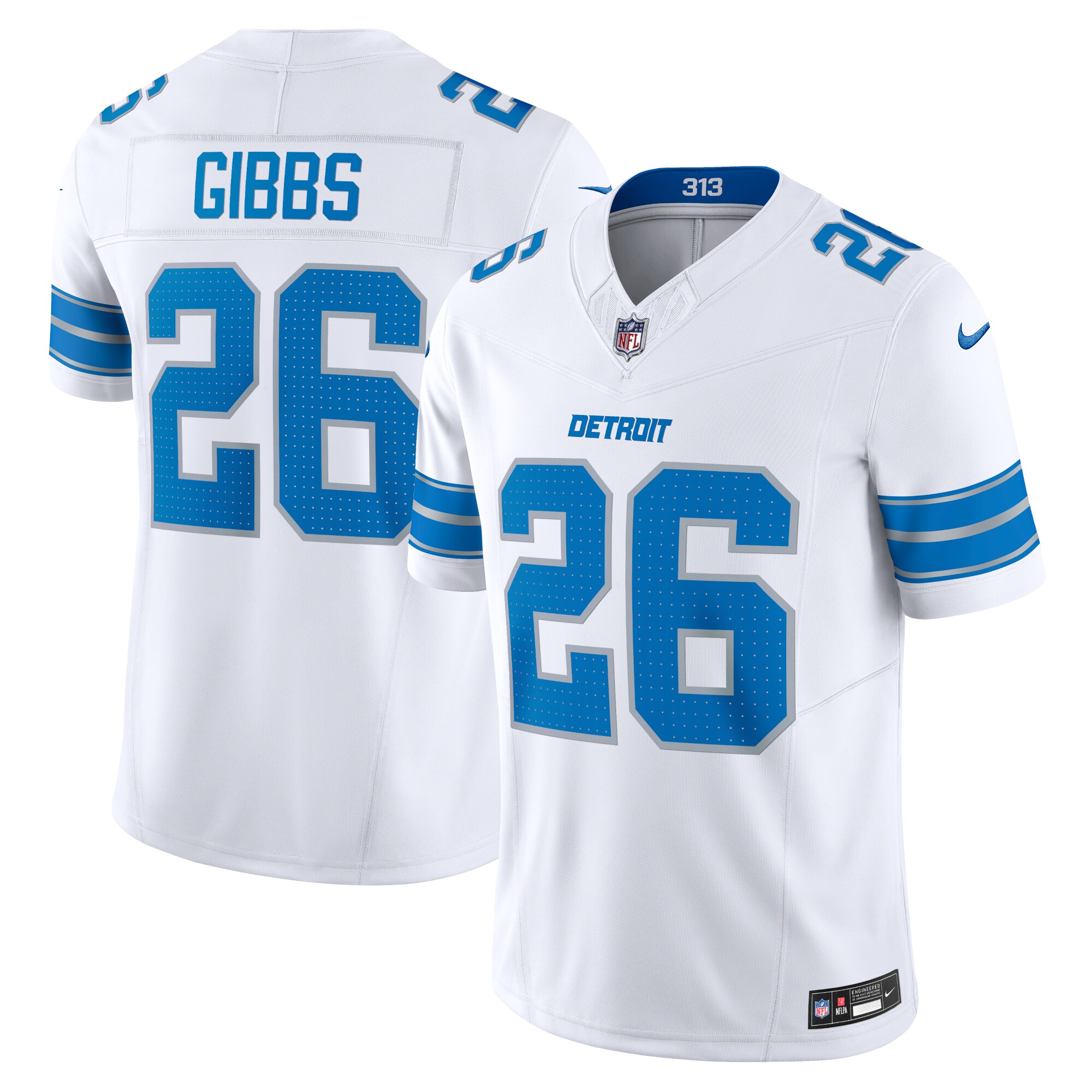 Detroit Lions Jahmyr Gibbs White Vapor F.U.S.E. Limited NFL Jersey Men's