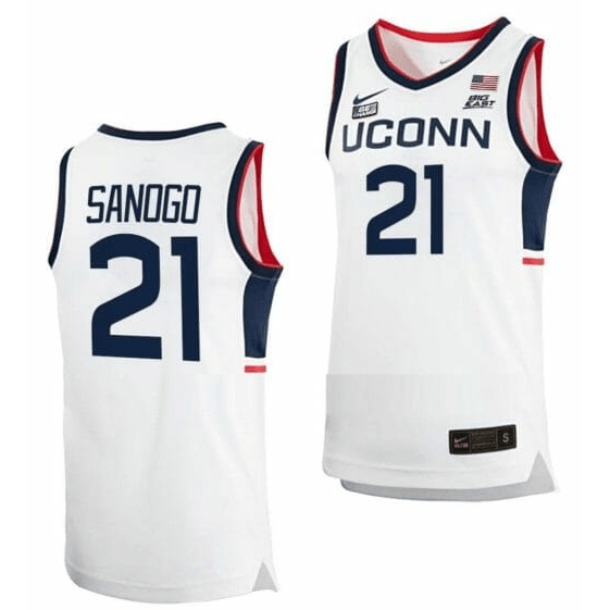 Adama Sanogo 21 UConn Huskies College White NCAA Jersey Men's
