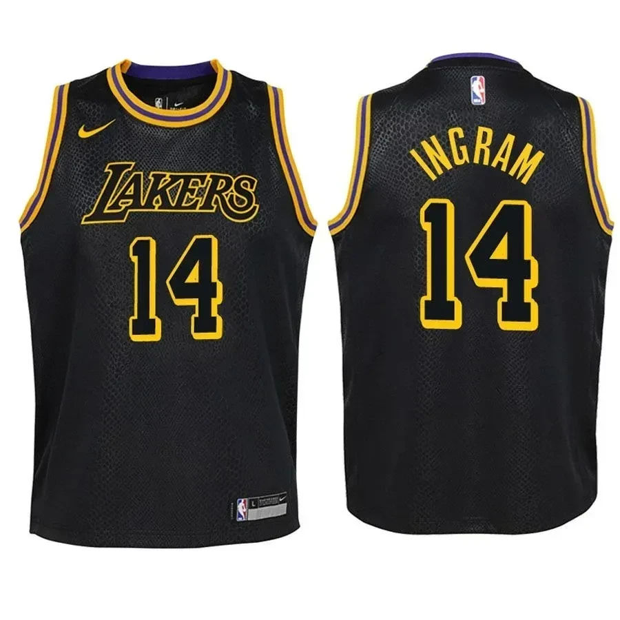 Los Angeles Lakers Brandon Ingram 14 City Edition Black NBA Jersey Youth
