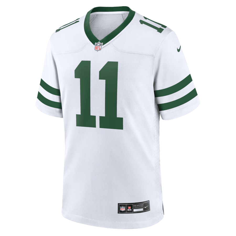Jermaine Johnson II 11 New York Jets Alternate Game White NFL Jersey Men's