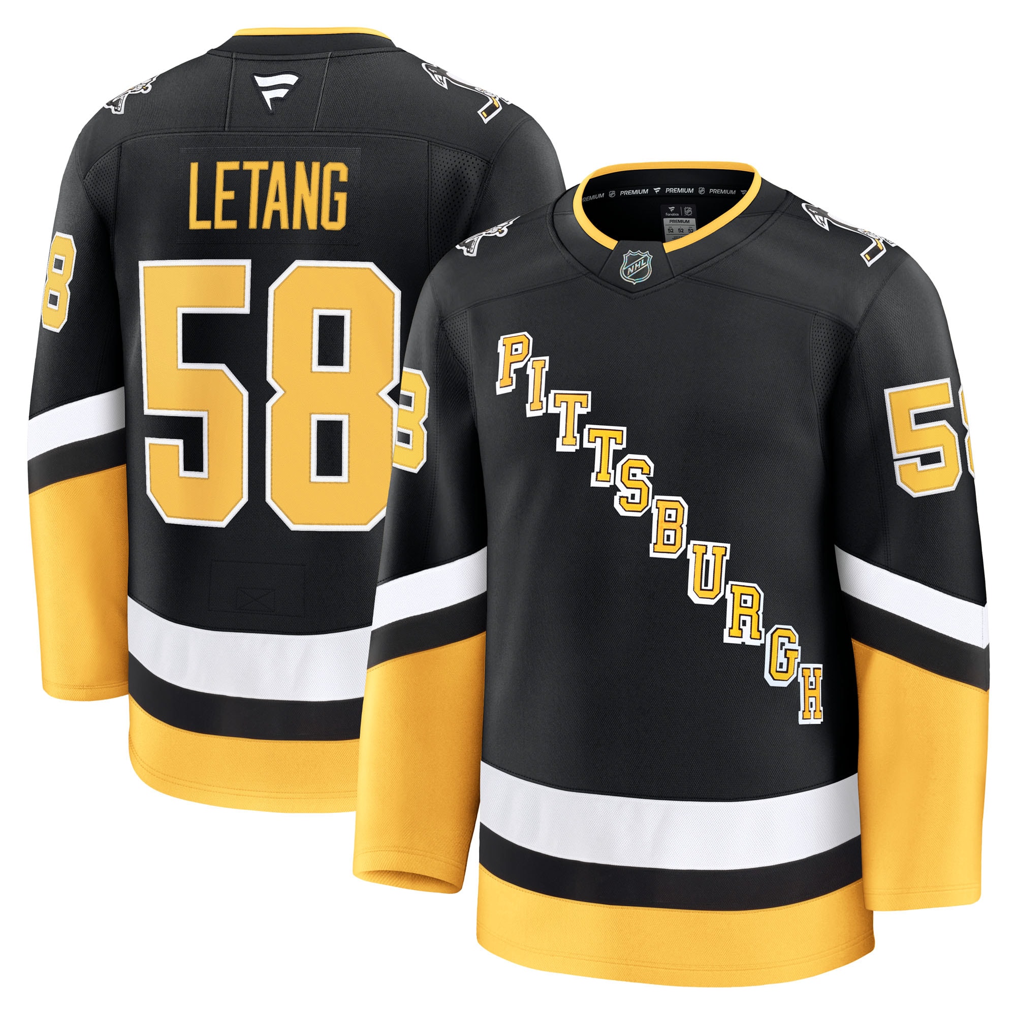 Pittsburgh Penguins Kris Letang Black Alternate Premium NHL Jersey Men's