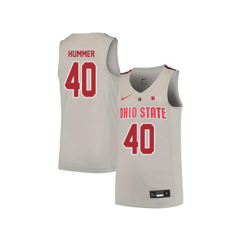 40 Danny Hummer Gray Elite Ohio State Buckeyes NCAA Jersey Men's