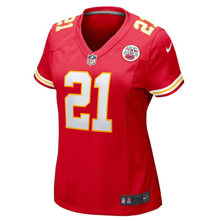 Jaden Hicks 21 Kansas City Chiefs Game Red NFL Jersey Women's