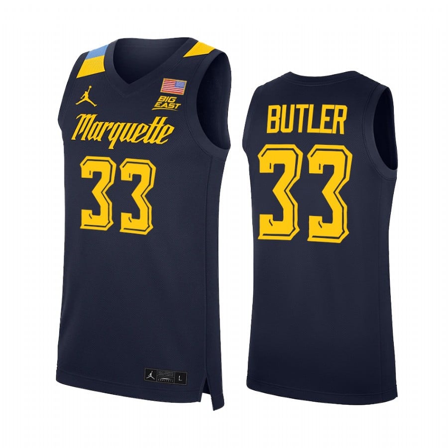 Marquette Golden Eagles Jimmy Butler 33 College Blue Uniform NCAA Jersey Men's