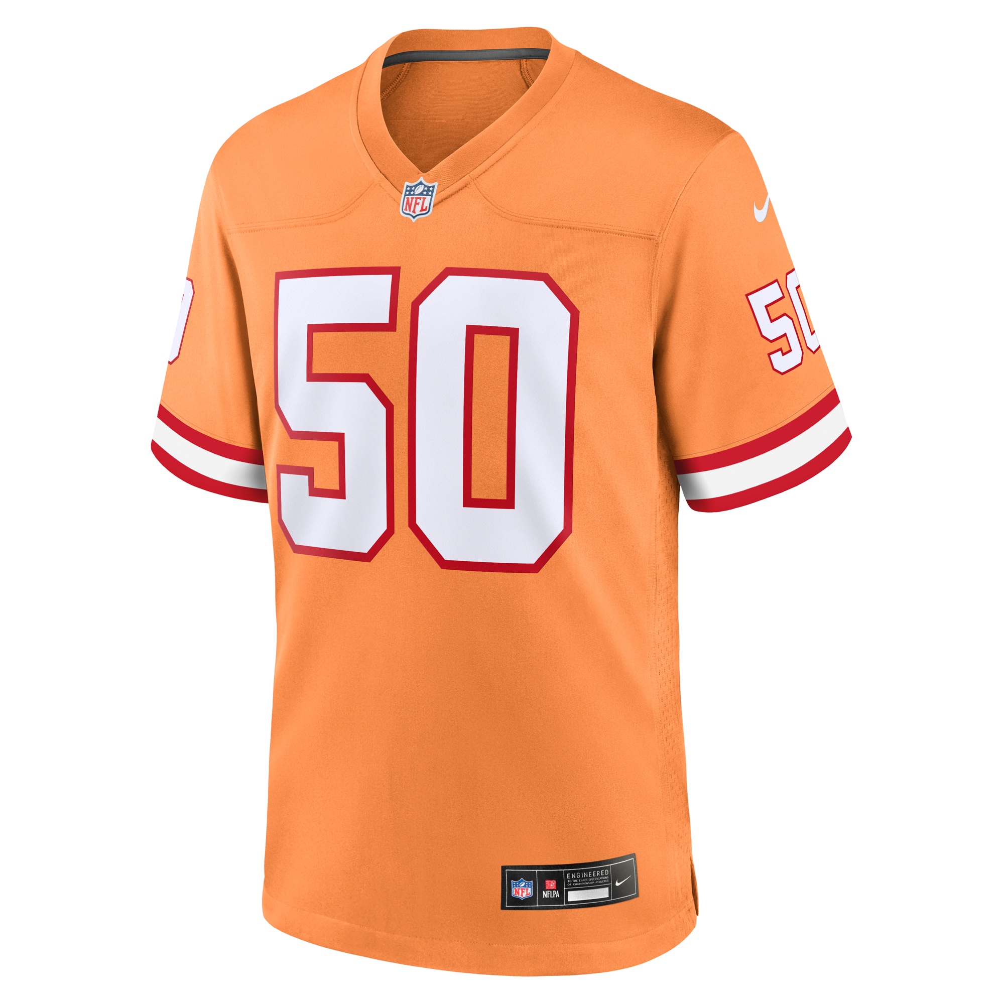 Tampa Bay Buccaneers Vita Vea Orange Throwback Game NFL Jersey Men's