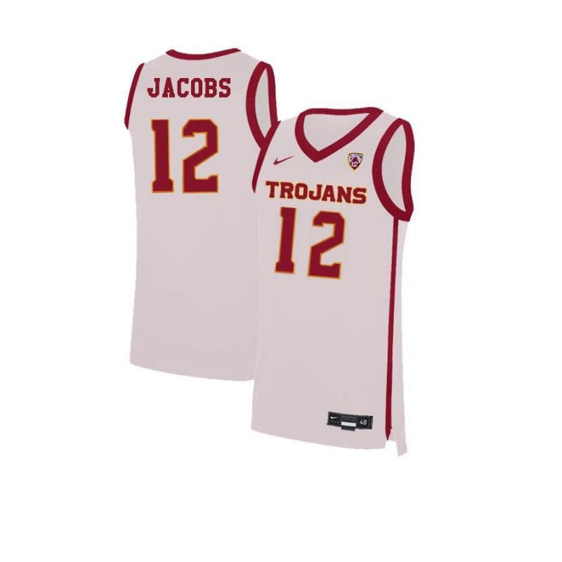 12 Julian Jacob White Elite USC Trojans NCAA Jersey Men's