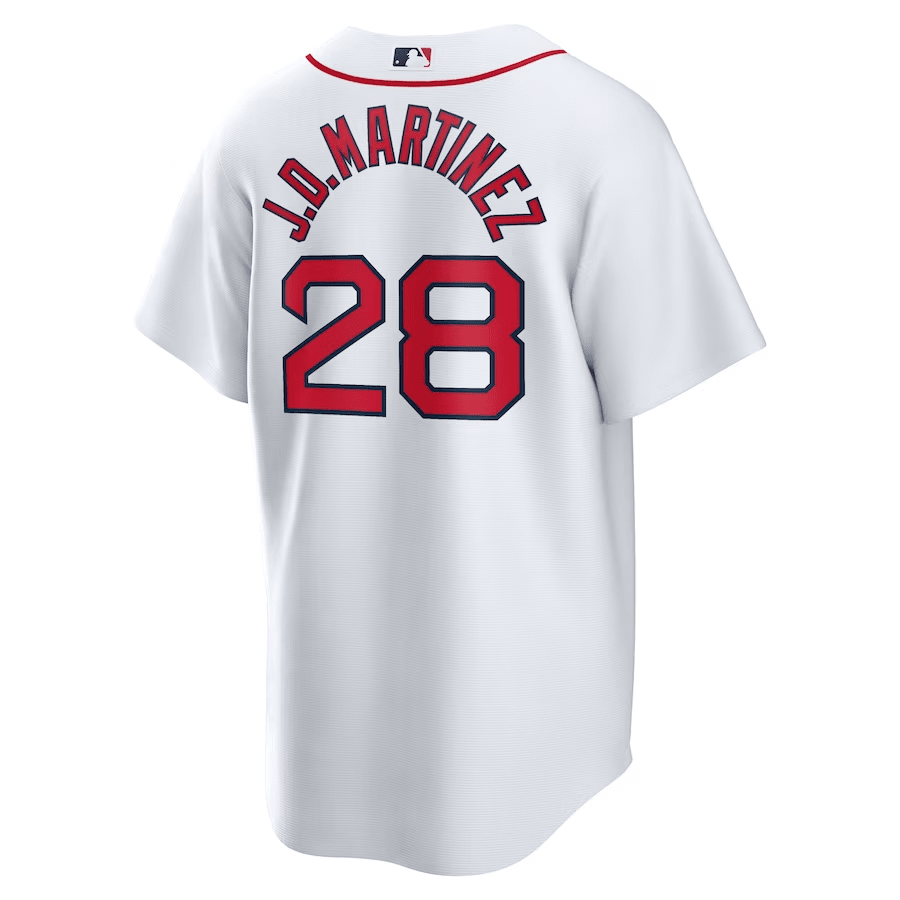 J.D. Martinez 28 Boston Red Sox Home White MLB Jersey Men's