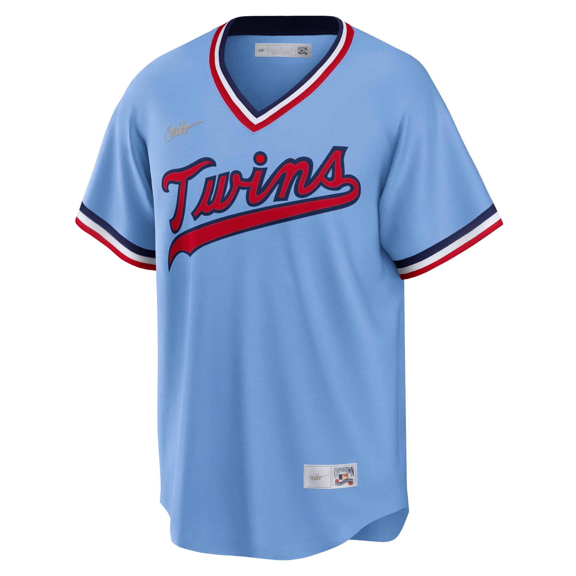 Minnesota Twins Light Blue Road Cooperstown Collection Team MLB Jersey Men's