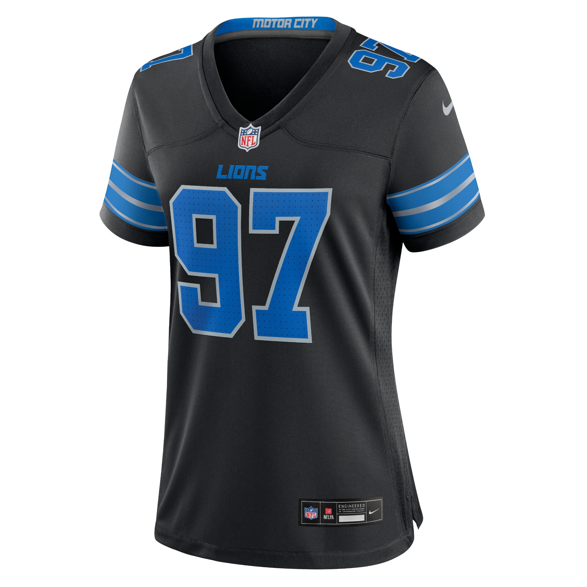 Detroit Lions Aidan Hutchinson Black 2nd Alternate Game NFL Jersey Women's