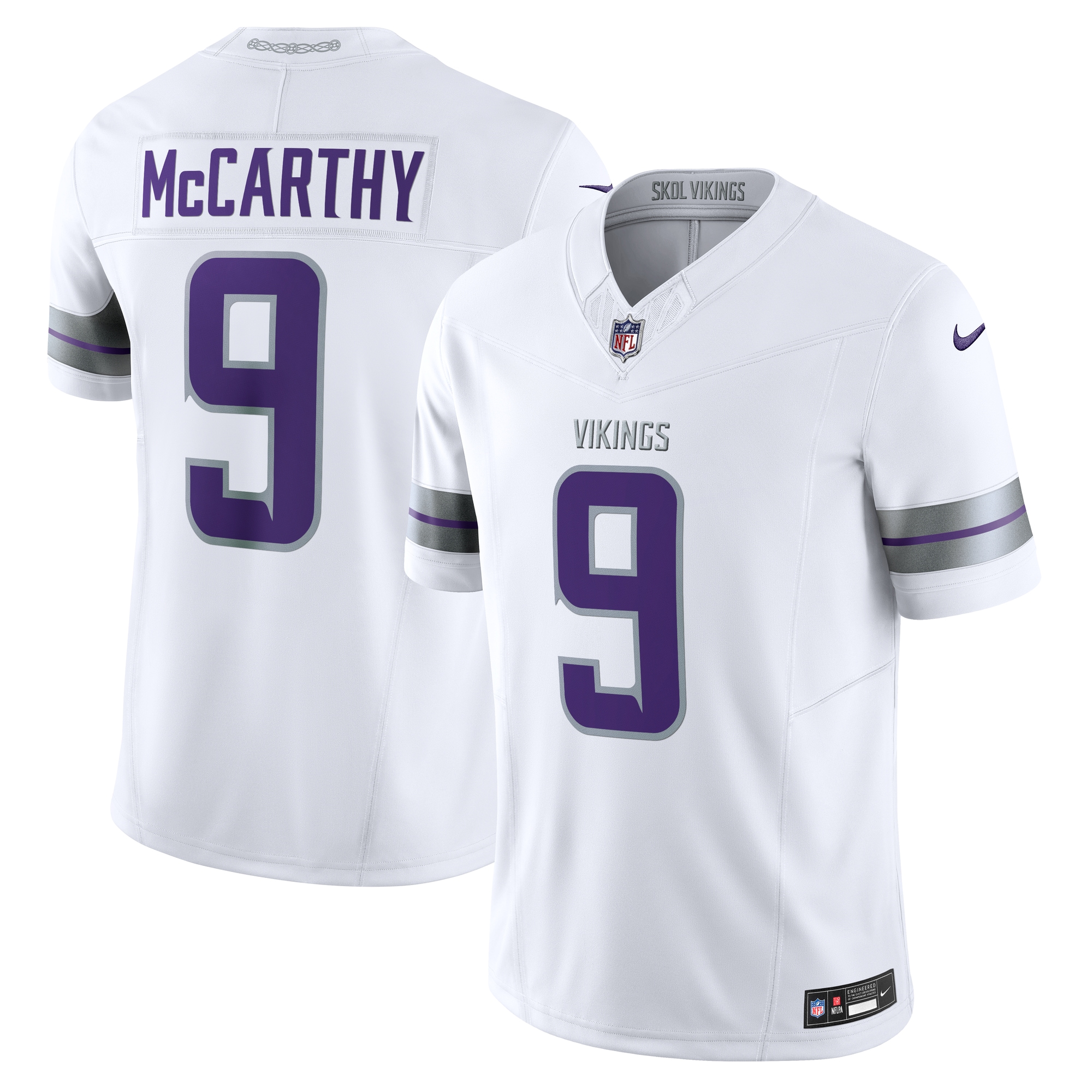 Minnesota Vikings J.J. McCarthy White Vapor F.U.S.E. Limited NFL Jersey Men's