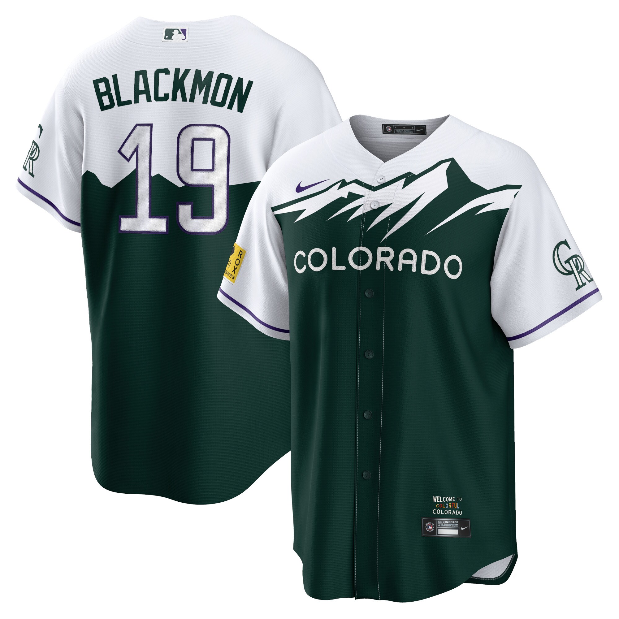 Colorado Rockies Charlie Blackmon Green City Connect Player MLB Jersey Men's