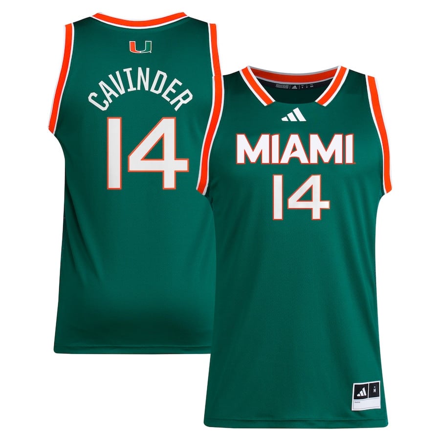Haley Cavinder 14 Miami Hurricanes Green NCAA Jersey Men's