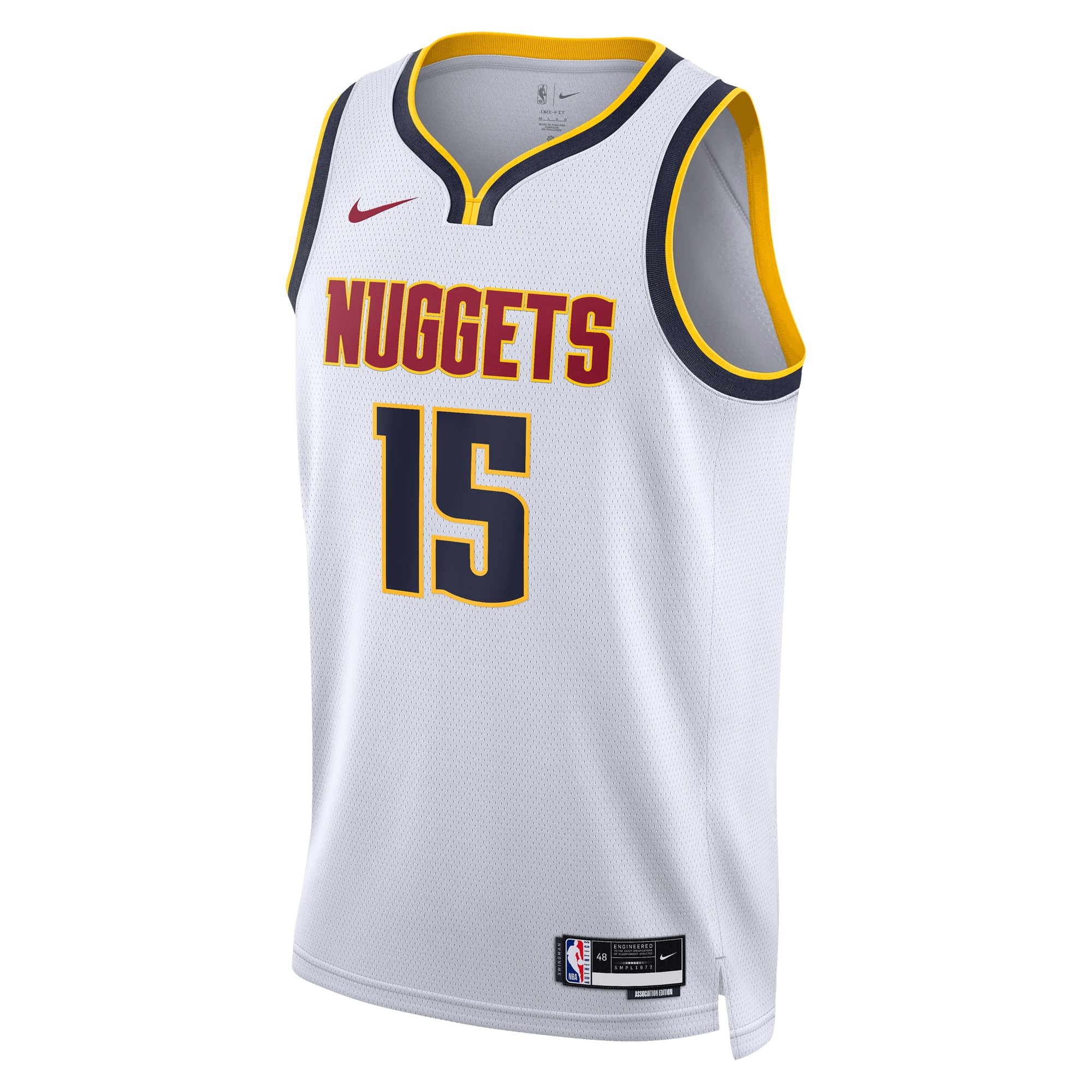 Denver Nuggets Association Swingman White Nikola Joki NBA Jersey Youth