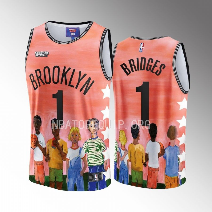 Mikal Bridges 1 Brooklyn Nets KidSuper Studio Unisex Hometown NBA Jersey Unisex