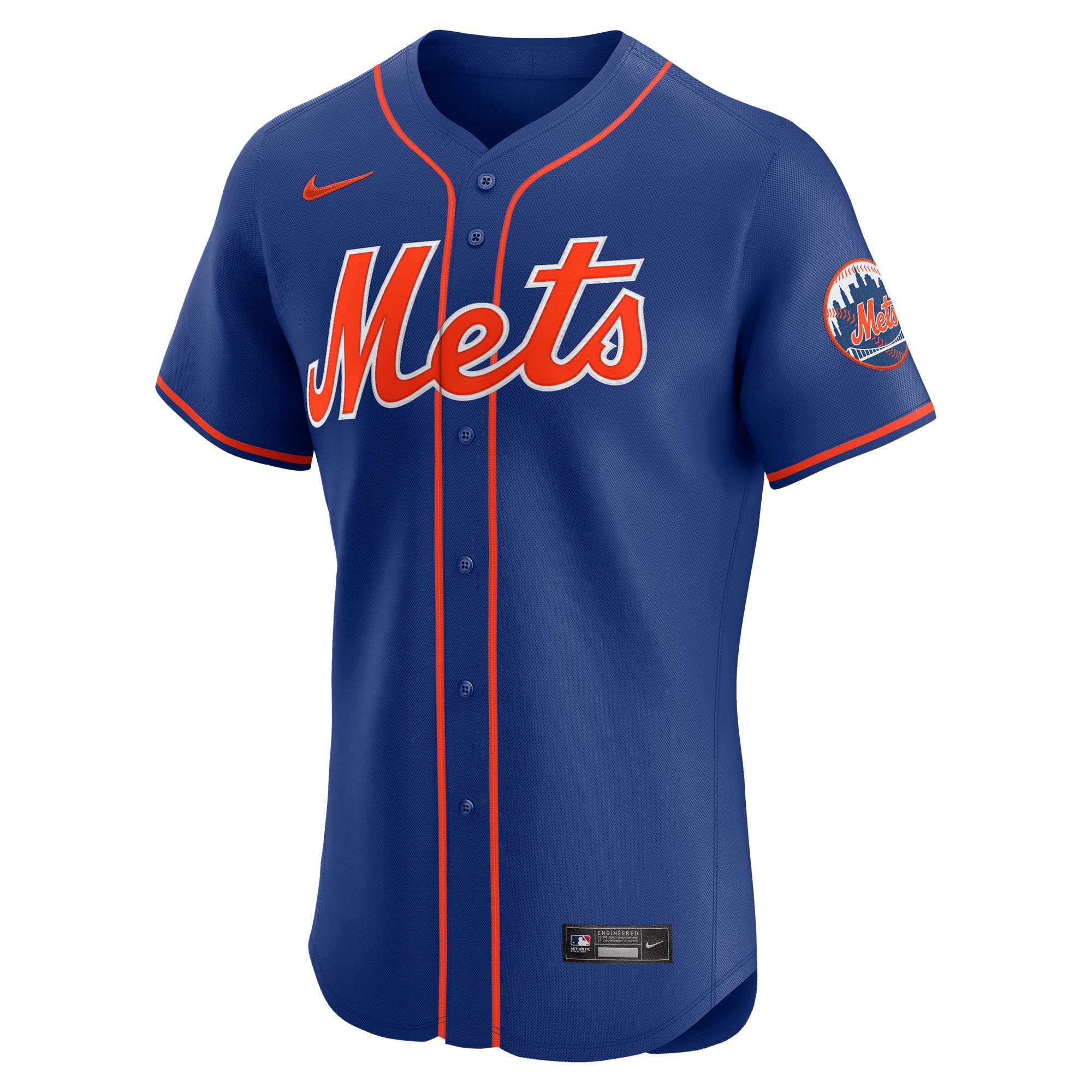 New York Mets Royal Alternate Vapor Premier Elite Patch MLB Jersey Men's