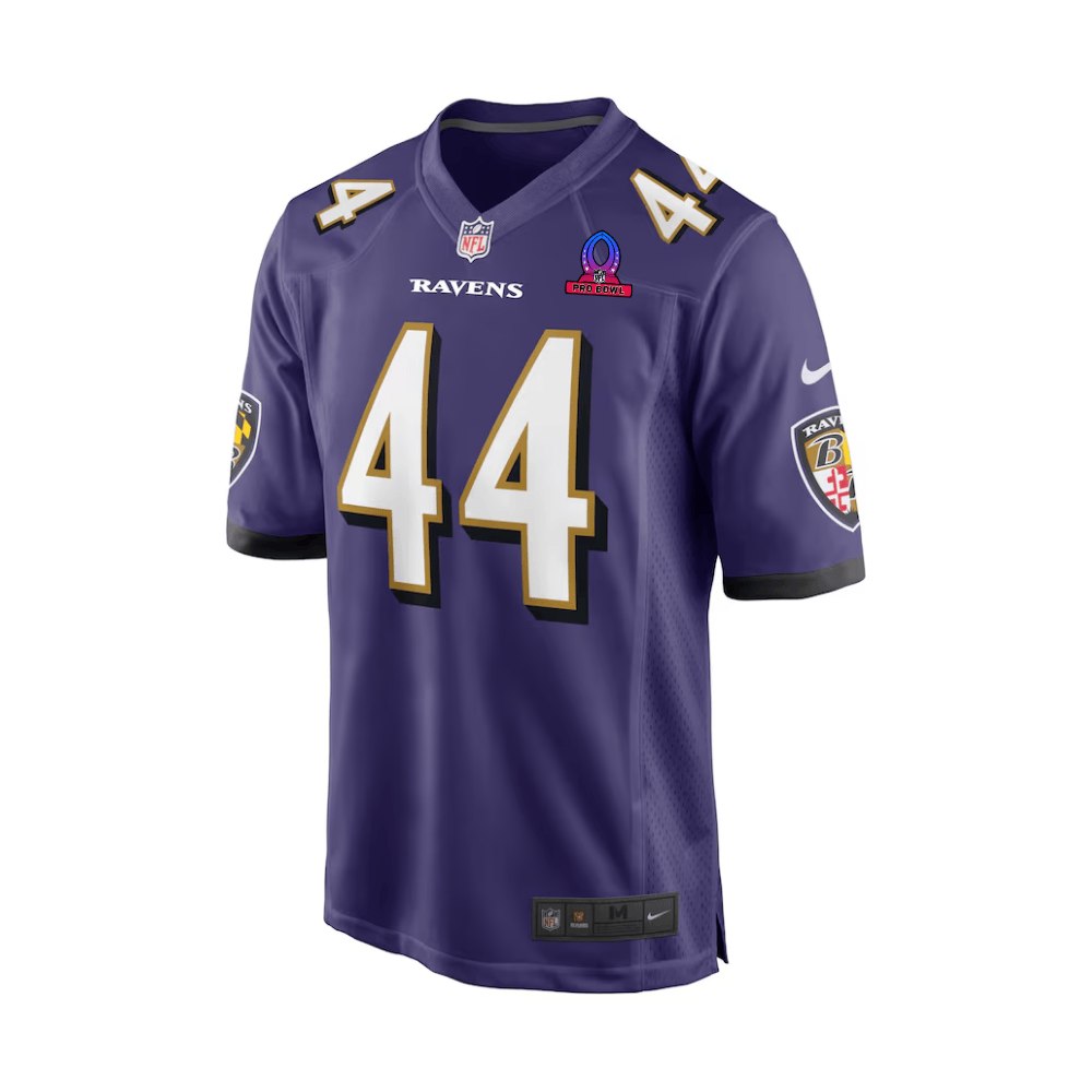 Marlon Humphrey 44 Baltimore Ravens 2025 Pro Bowl Patch Game Purple NFL Jersey Men's