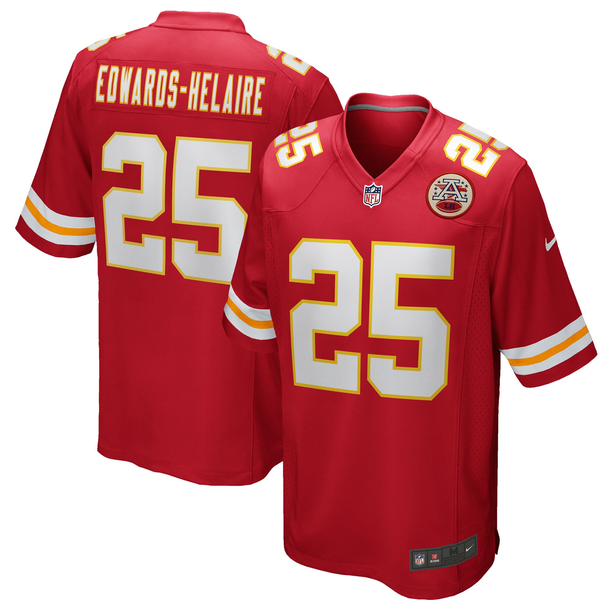 Kansas City Chiefs Clyde Edwards-Helaire Red Player Game NFL Jersey Men's