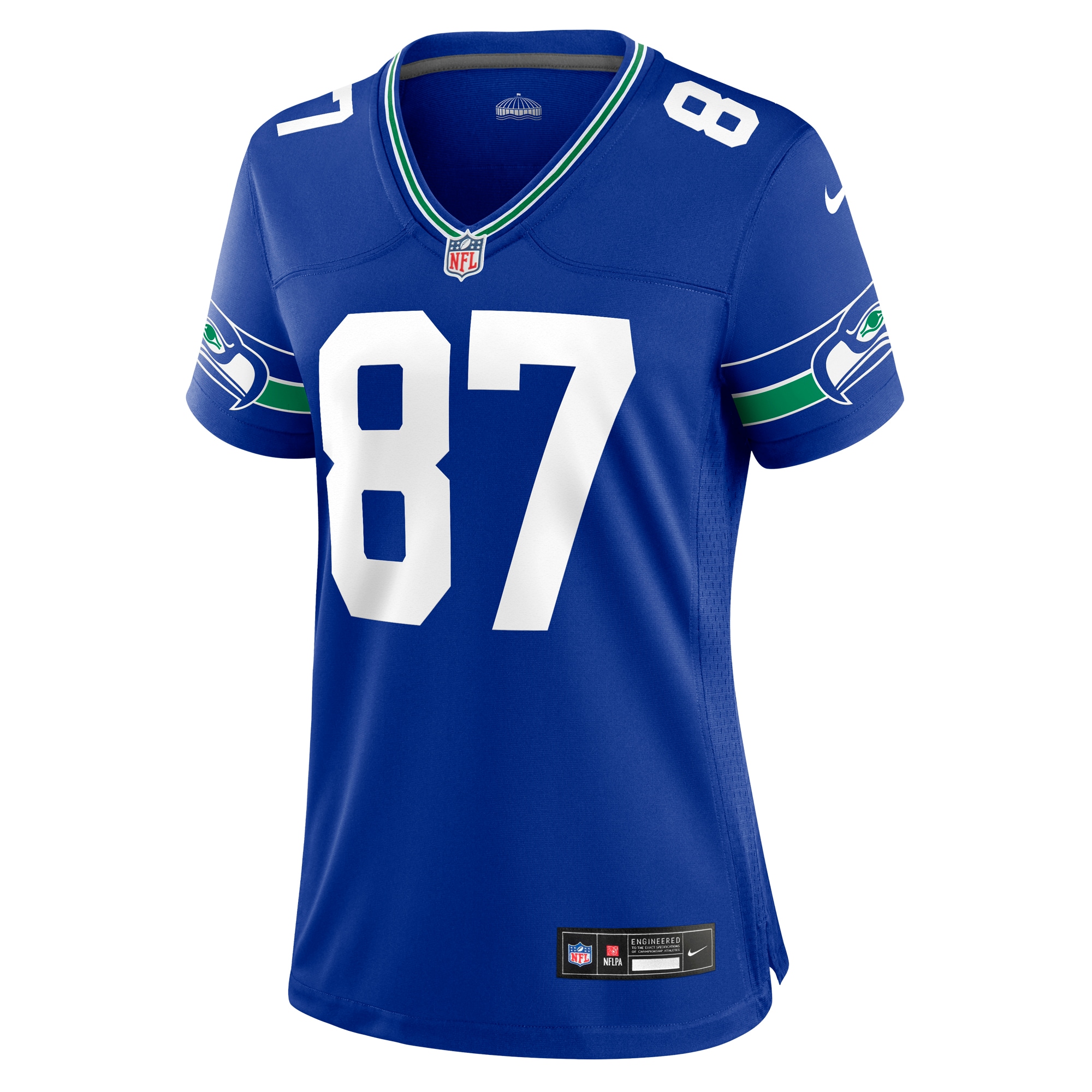 Seattle Seahawks Noah Fant Royal Throwback Player Game NFL Jersey Women's