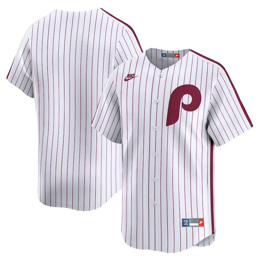 Philadelphia Phillies Throwback Cooperstown Collection Limited White MLB Jersey Men's