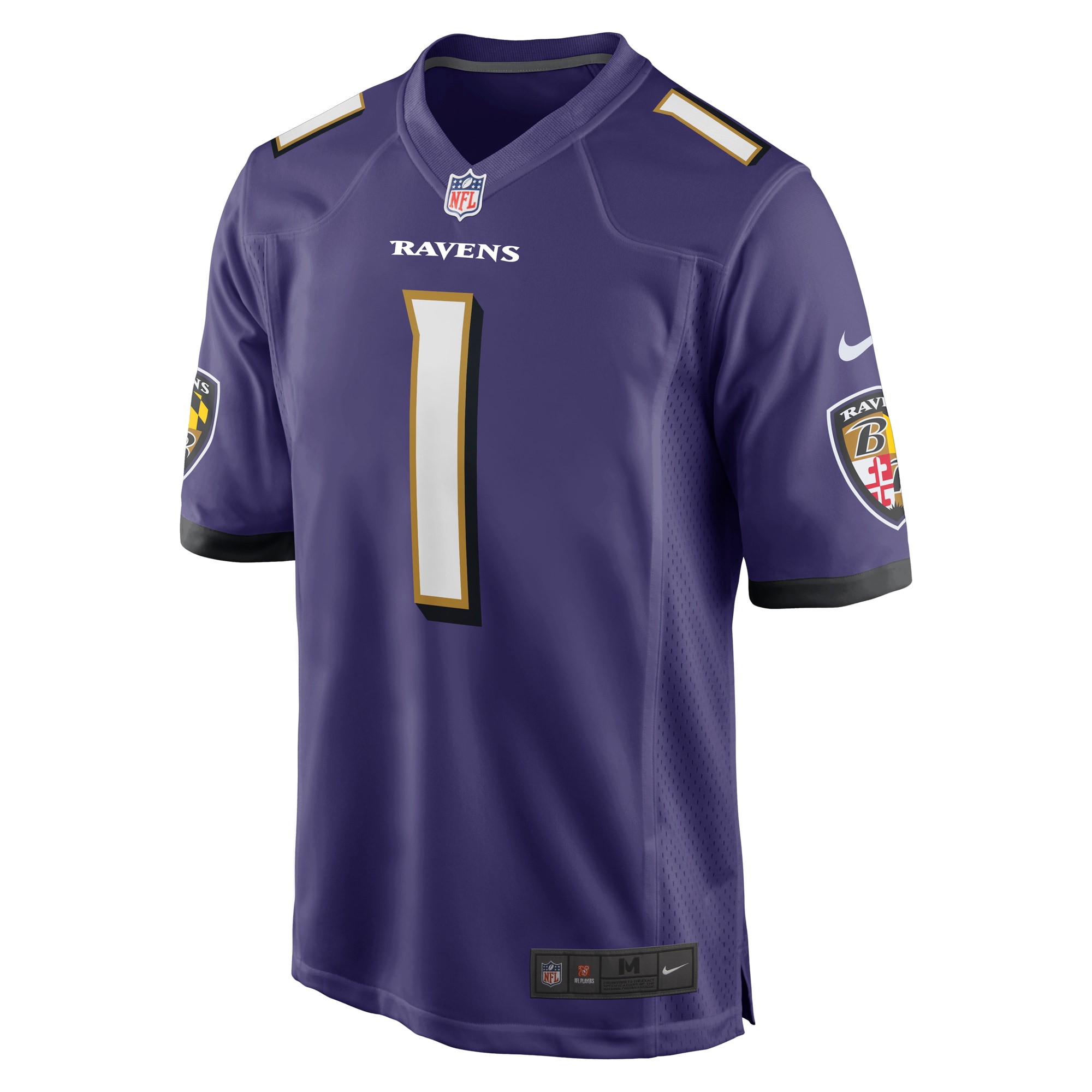 Baltimore Ravens Number 1 Dad Purple Game NFL Jersey Men's