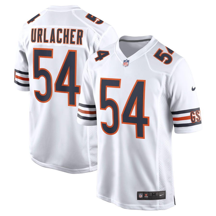 Brian Urlacher 54 Chicago Bears Retired Game White NFL Jersey Men's