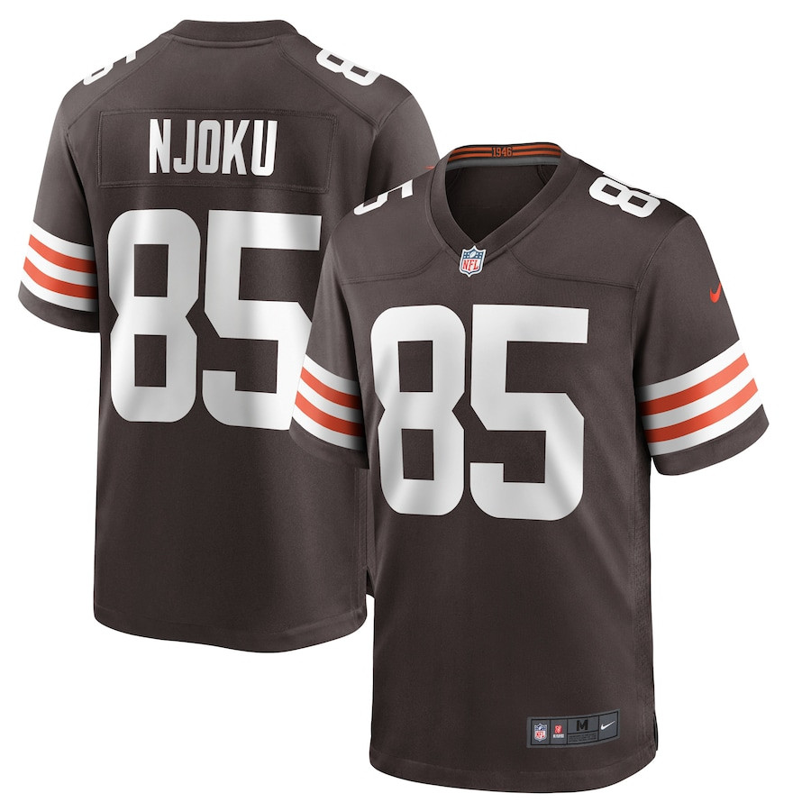 David Njoku 85 Cleveland Browns Game Brown NFL Jersey Men's