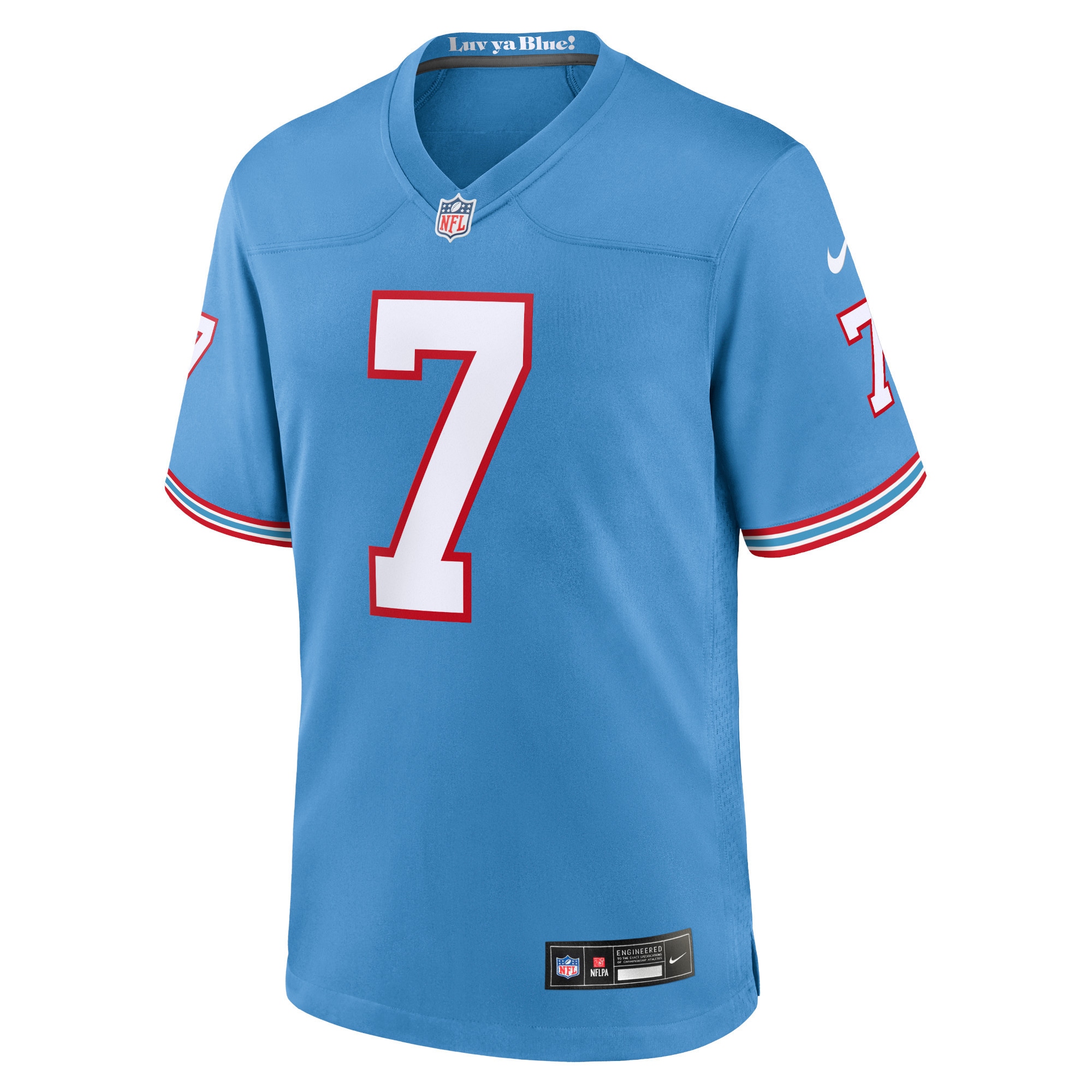 Tennessee Titans Malik Willis Light Blue Oilers Throwback Alternate Game Player NFL Jersey Men's