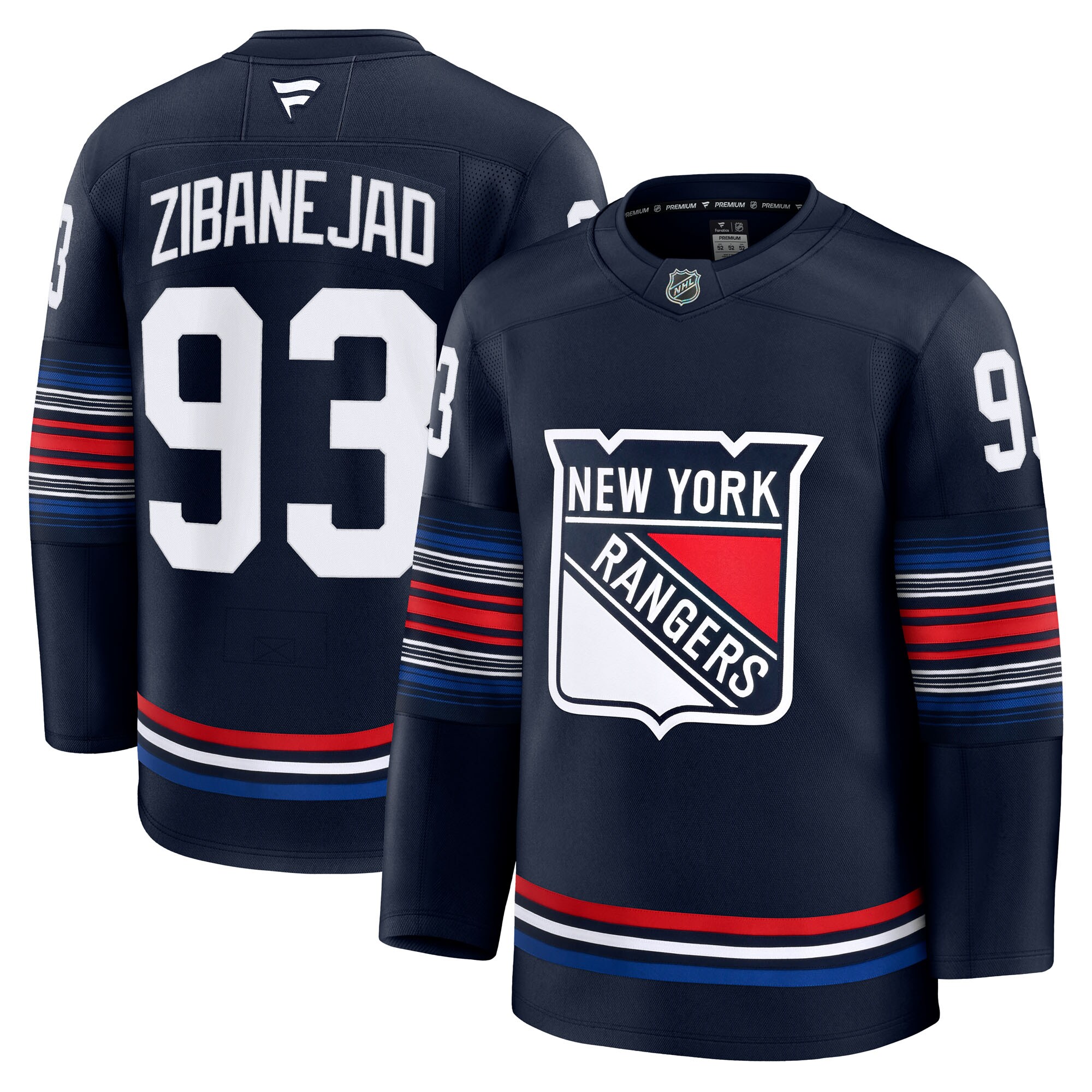 New York Rangers Mika Zibanejad Navy Alternate Premium NHL Jersey Men's