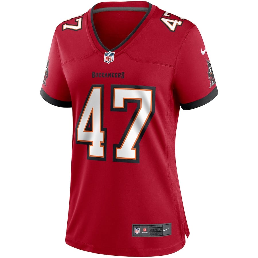 John Lynch 47 Tampa Bay Buccaneers Game Retired Red NFL Jersey Women's