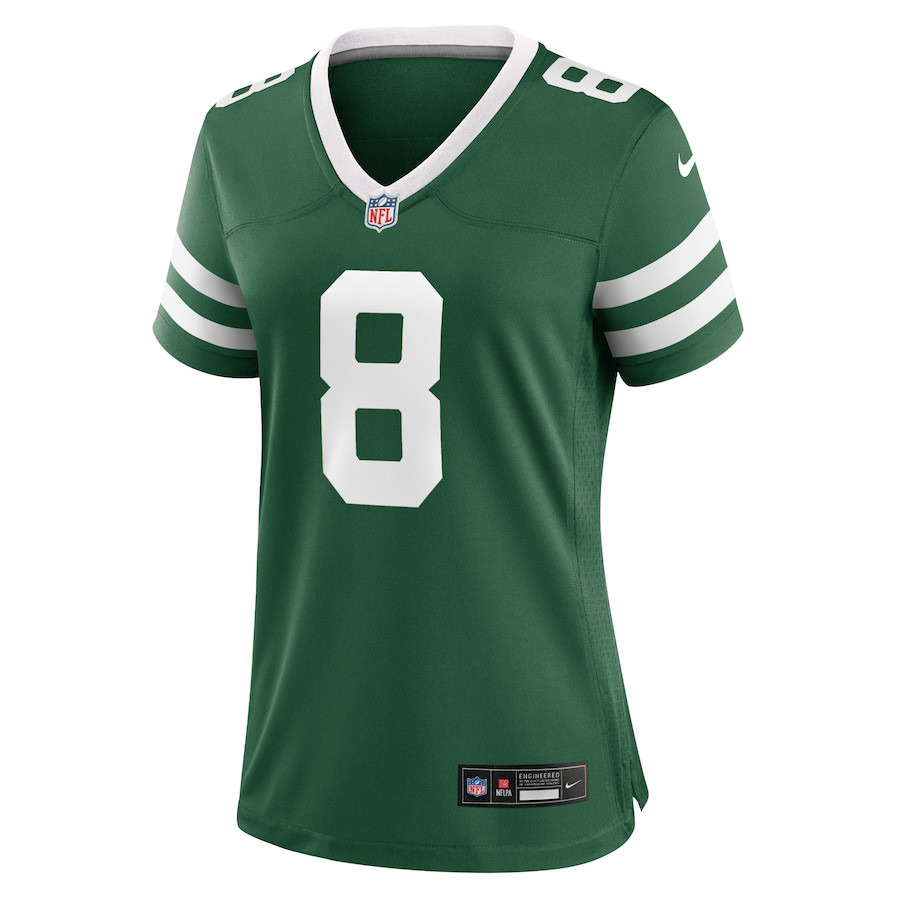 Aaron Rodgers 8 New York Jets Game Legacy Green NFL Jersey Women's