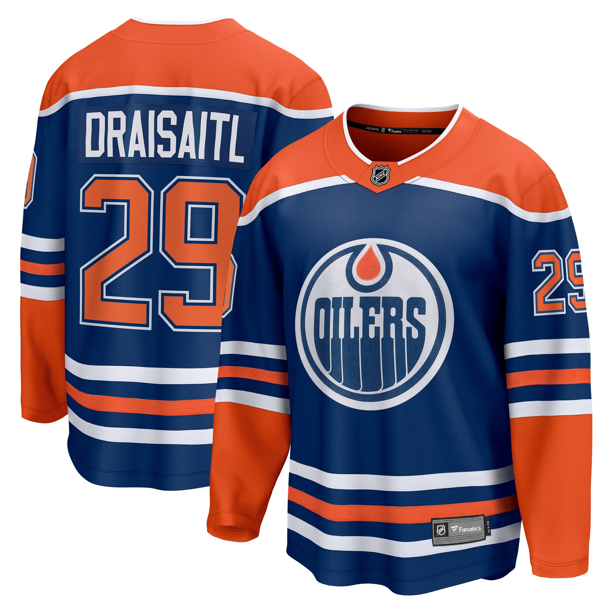 Edmonton Oilers Leon Draisaitl Royal Home Breakaway NHL Jersey Men's