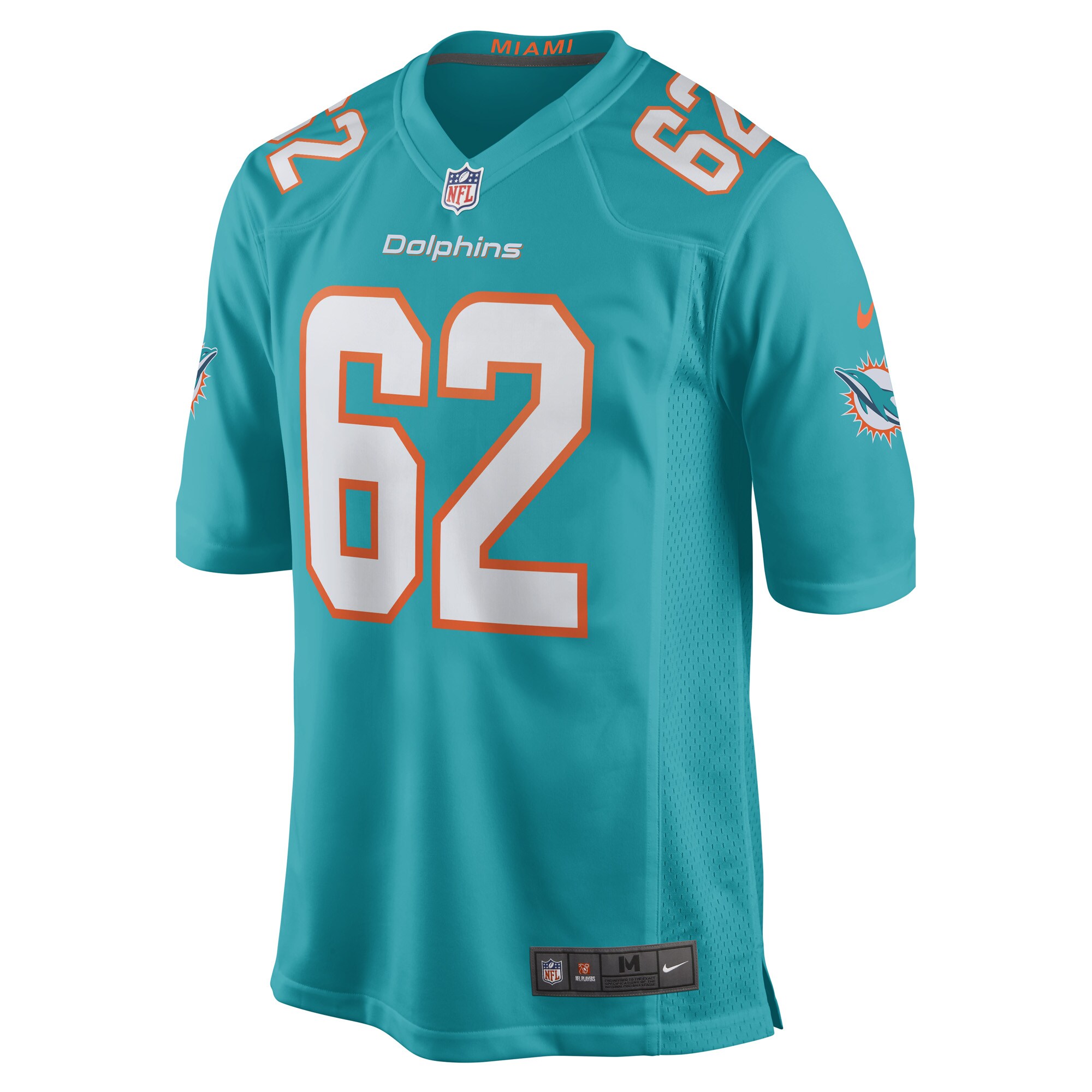 Miami Dolphins James Empey Aqua Game Player NFL Jersey Men's